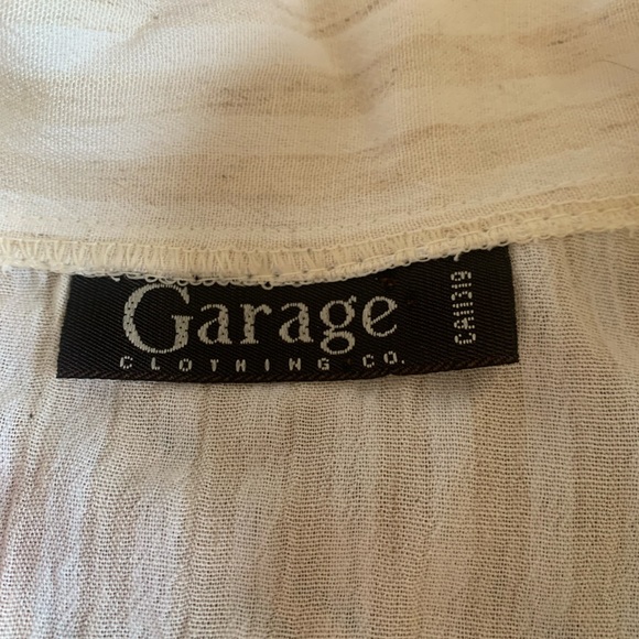 Vintage le garage outfit size medium cream and white stripes - Picture 3 of 5